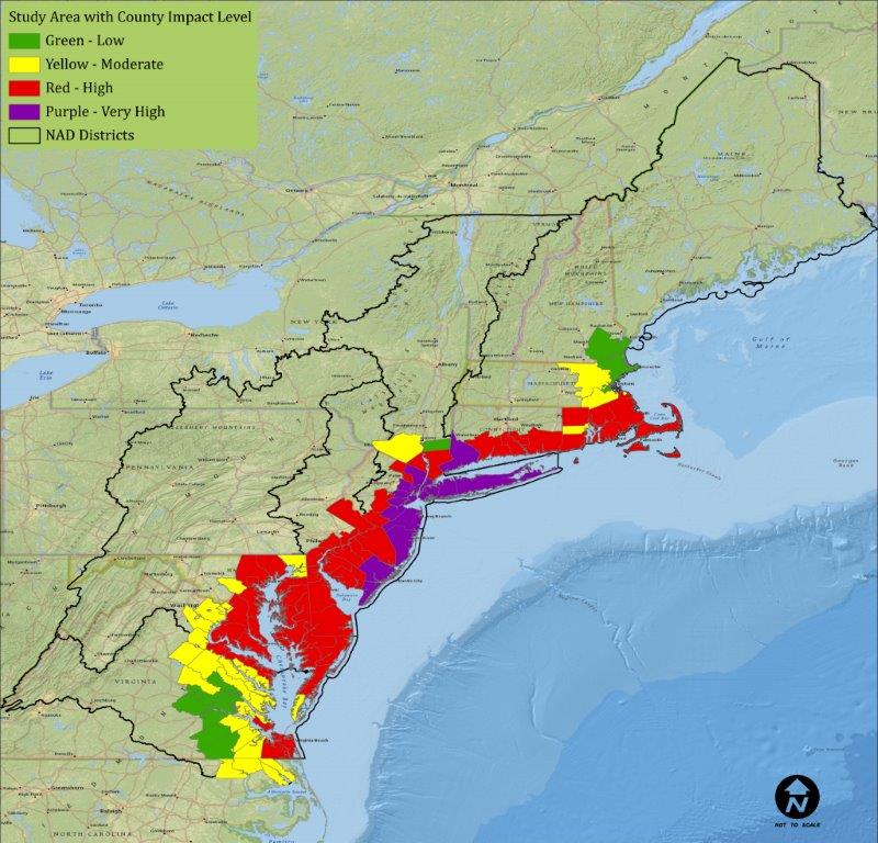 Map depicting areas covered by the Comprehensive Study